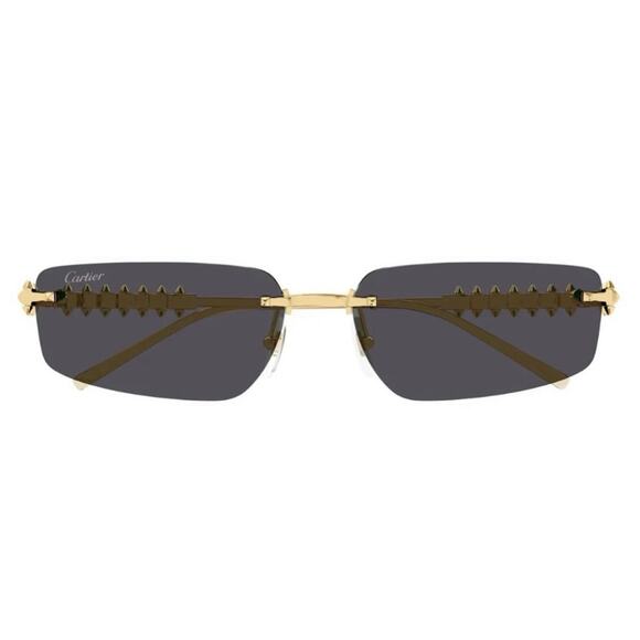 New! Cartier Gold and Smoke Sunglasses, CT0544S 002, Authentic main image 5
